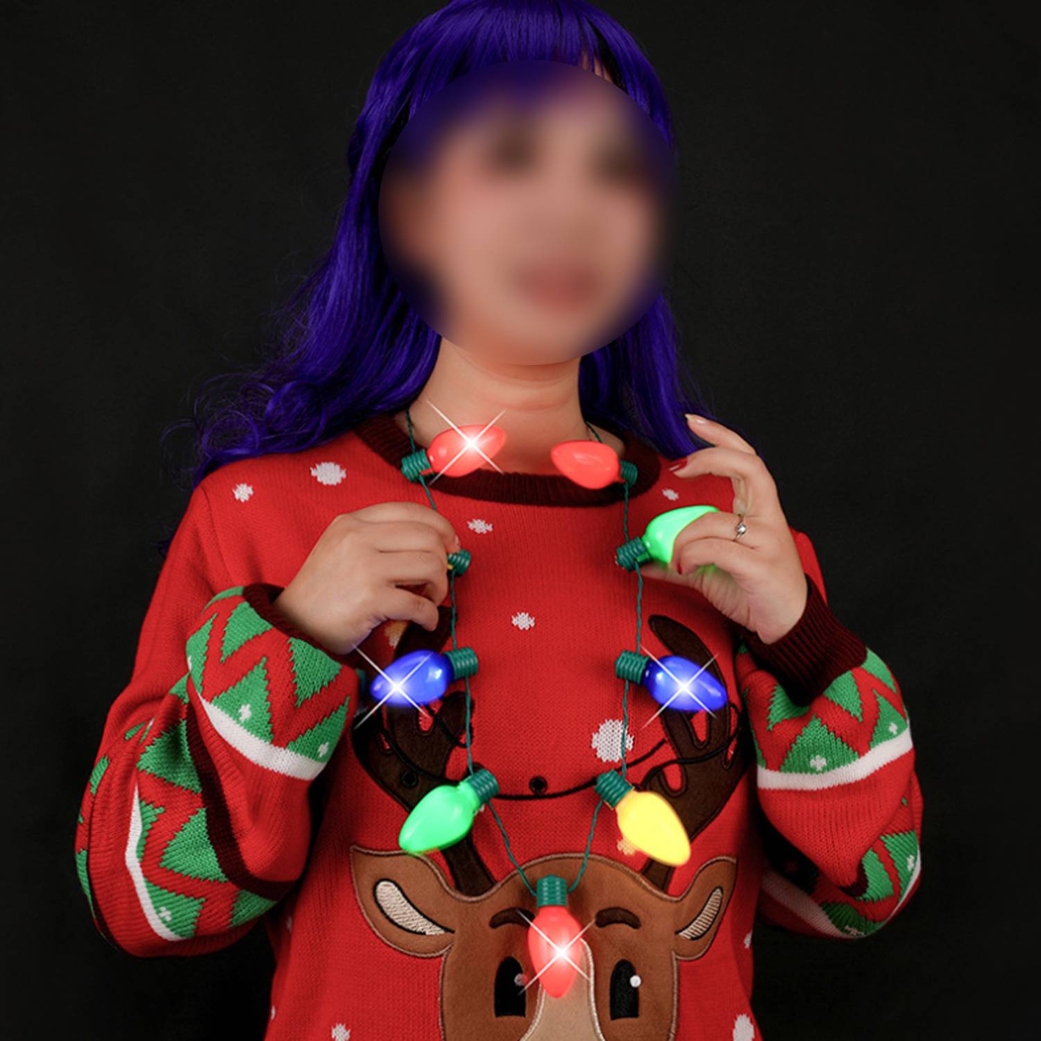 Christmas LED Light-Up Bulb Necklace 5