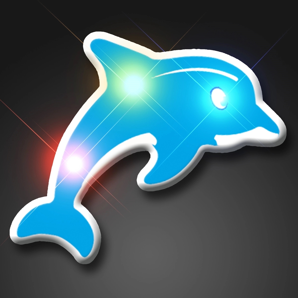 LED Light Up Dolphin Flashing pin 4