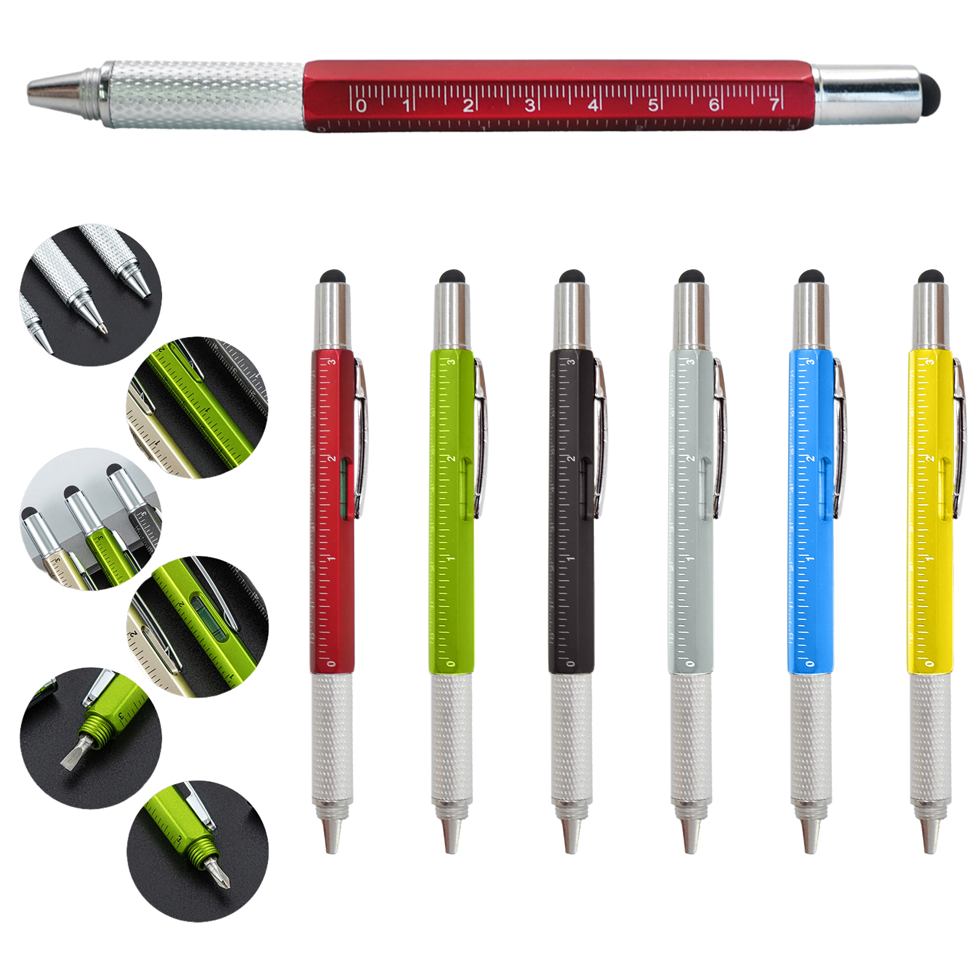 Versatile Ballpoint Pen Ruler Stylus Level 2