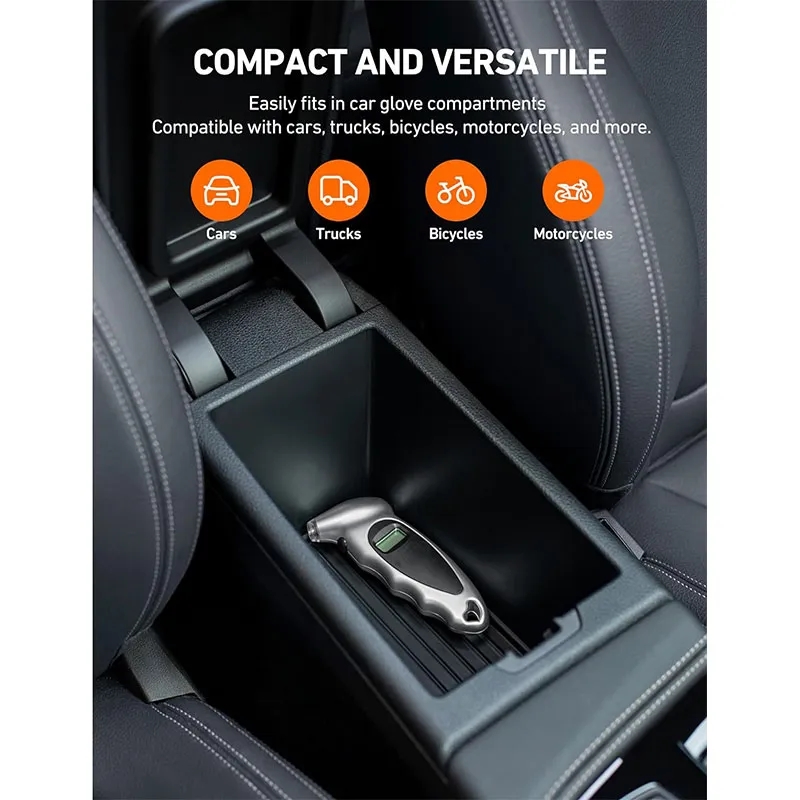 Digital Tire Gauge Pressure Backlight Car Accessories 5