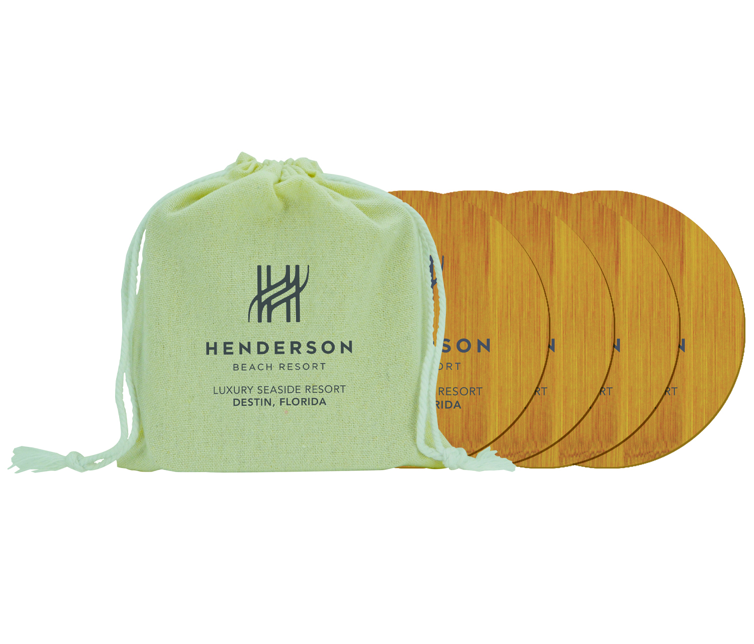 Round Bamboo Coaster Kit 2