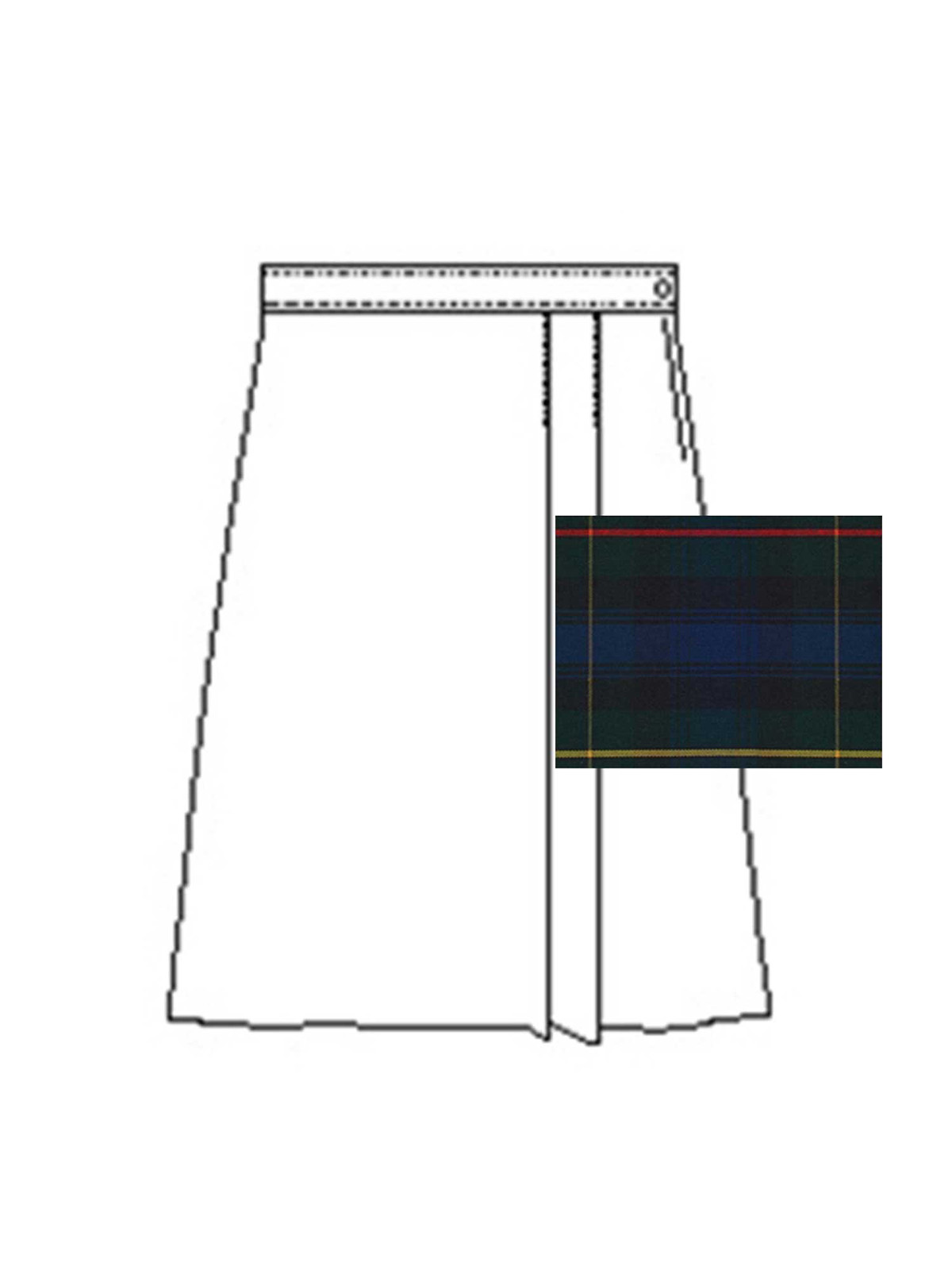 A+ Uniforms - Girls' Pocketless Blend Plaid Skort