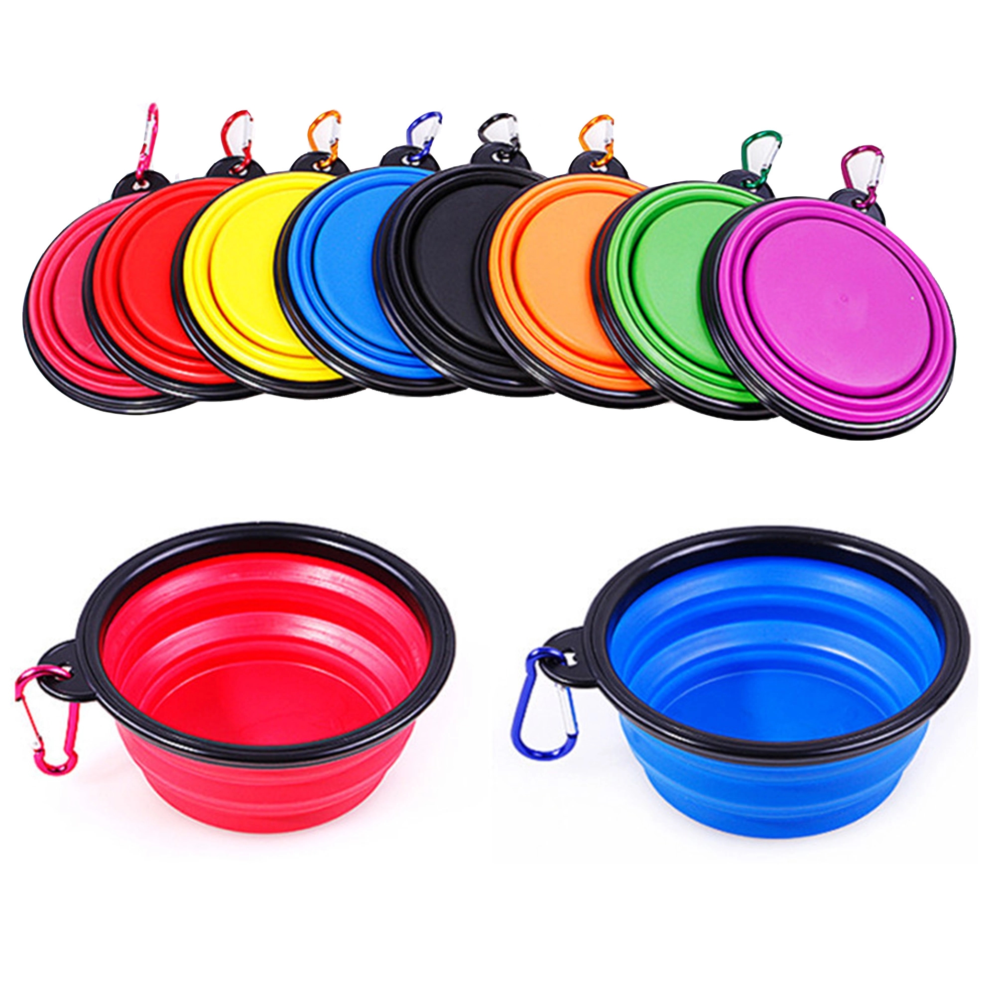 MOQ 50 PCS Collapsible Dog Bowls for Travel 5