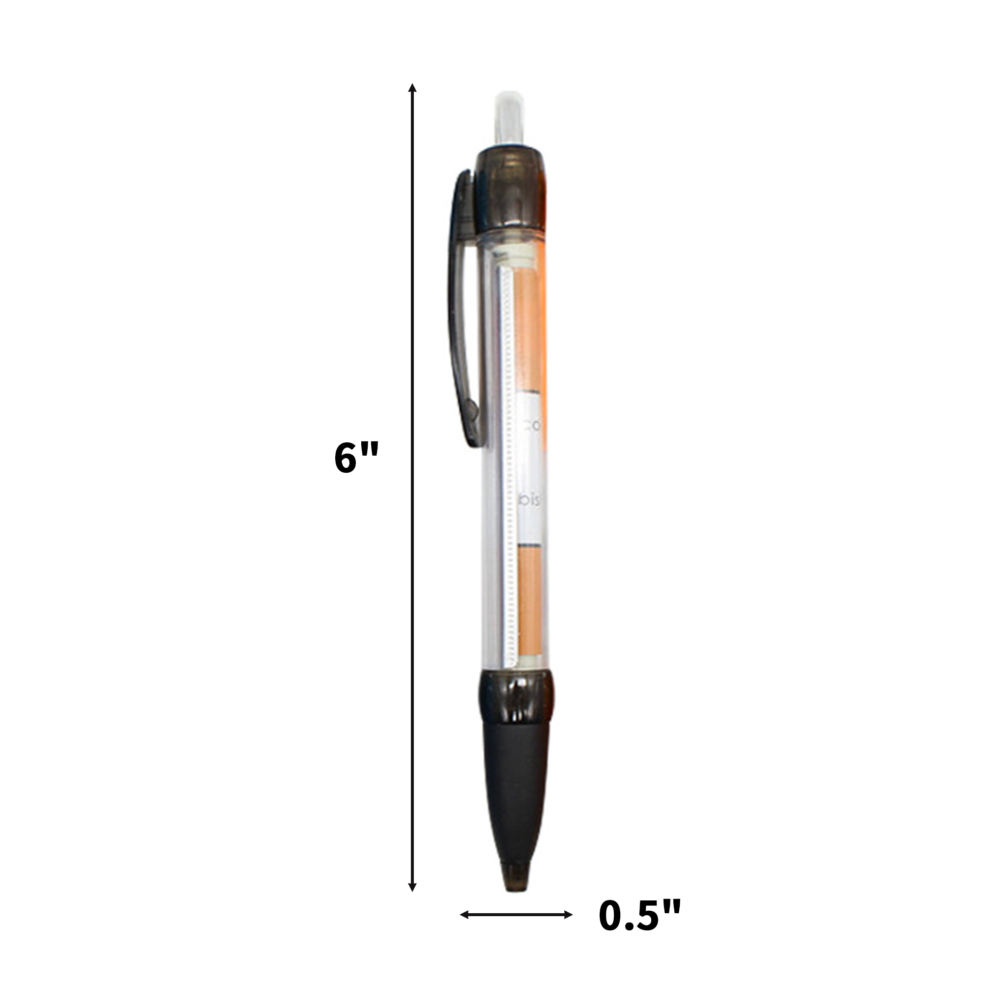 Clear Barrel Banner Pen With Pull Out Advertisement 2