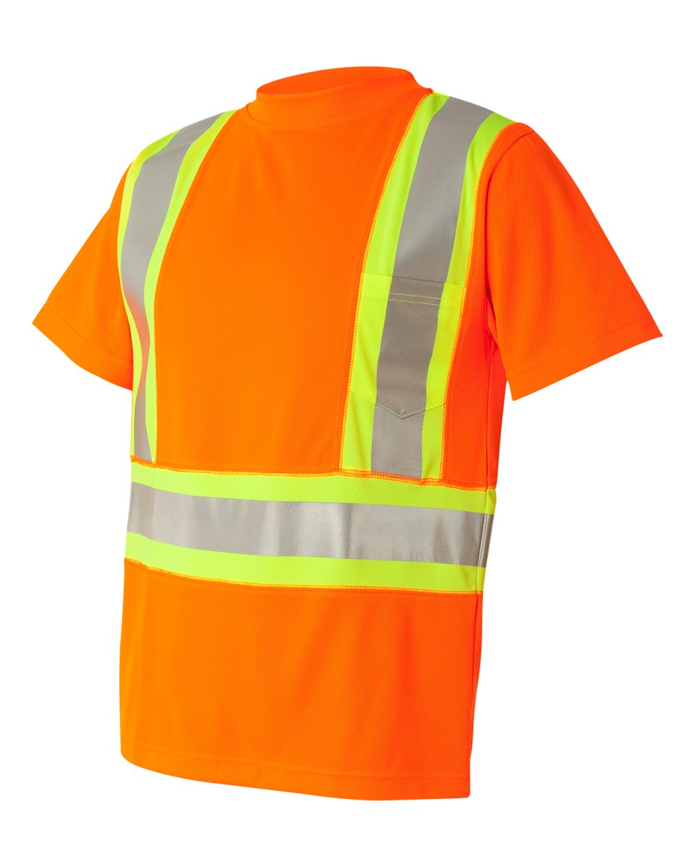 Unisex Class 2 Flat Stitch Self-Fabric Panels T-Shirt - 9120-9121 3