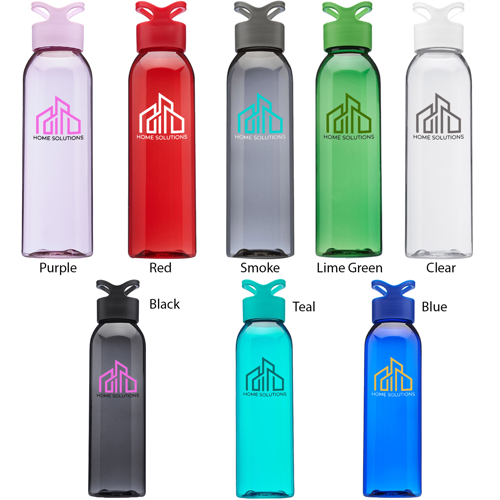 Plastic Gym Water Bottles - Carrying Loop Cap, 22 oz. 2