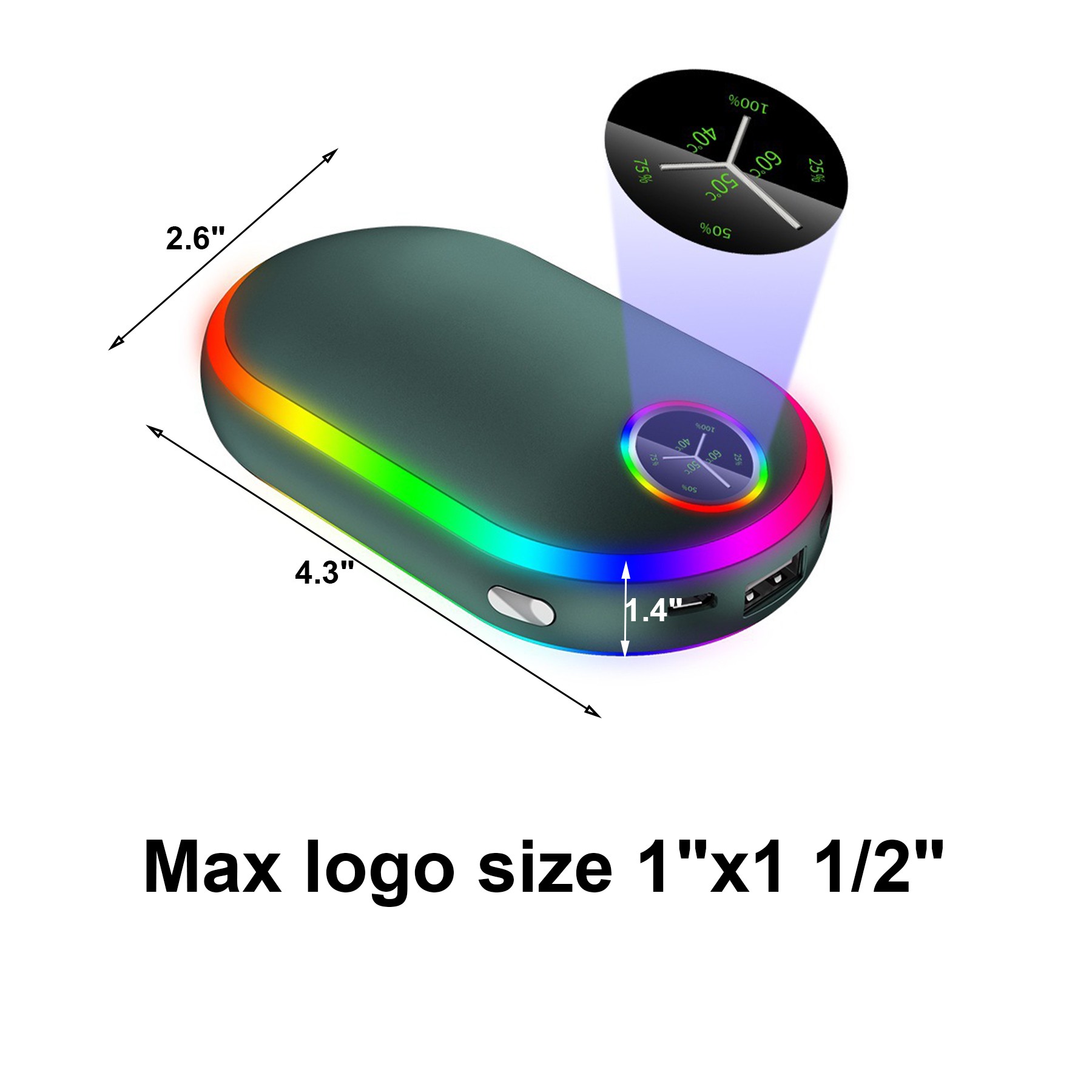 Portable Power Bank and Hand Warmer with Lights 3