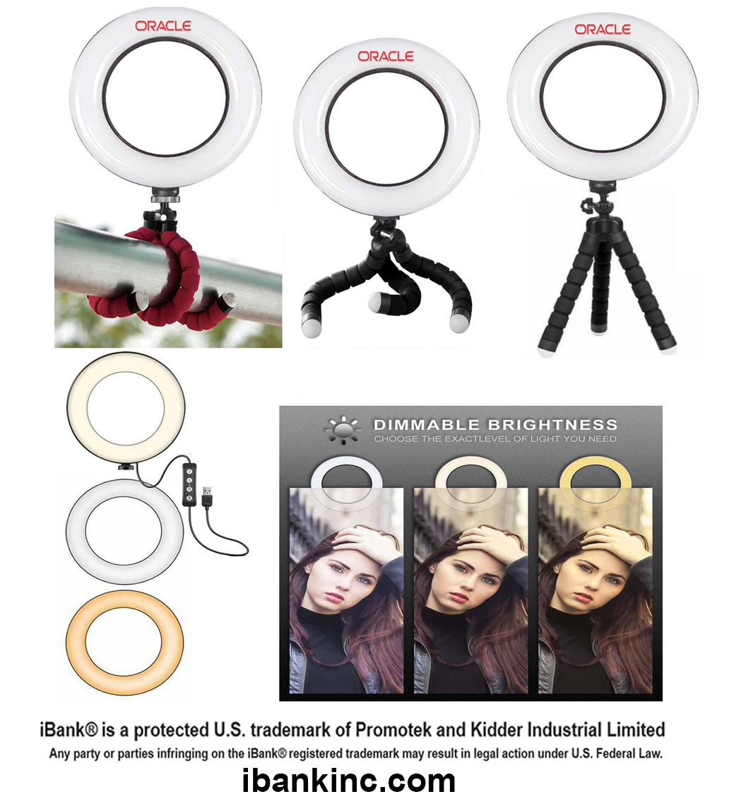 iBank ® 6" Ring Light with Tripod Stand 3