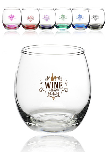 11.5 oz. Mikonos Stemless Wine Glasses