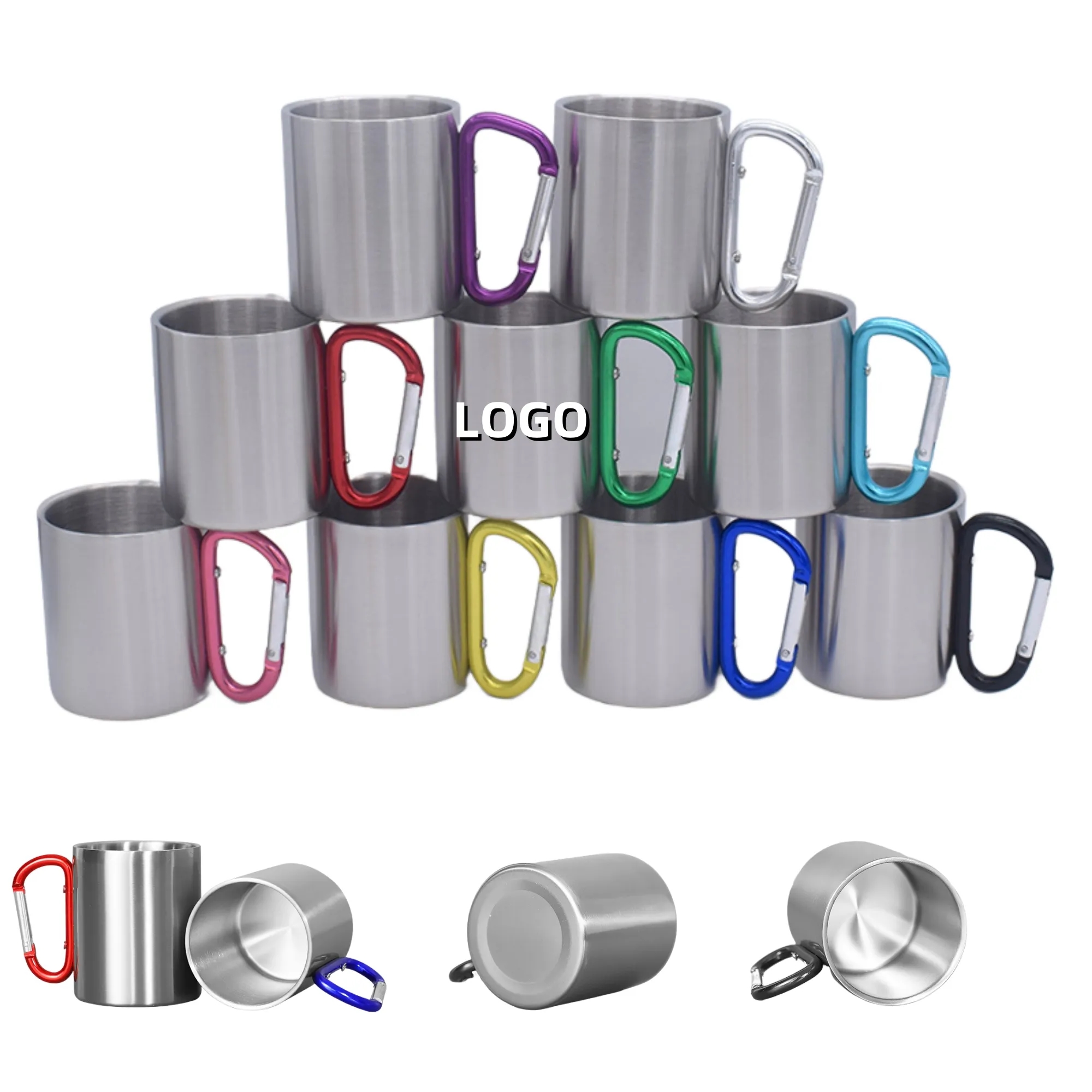 10oz Stainless Steel Carabiner Mug 4