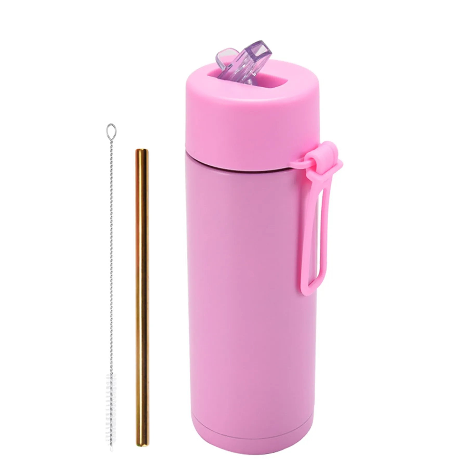 22 Oz. Stainless Steel Straw Cup with Silicone Strap 12