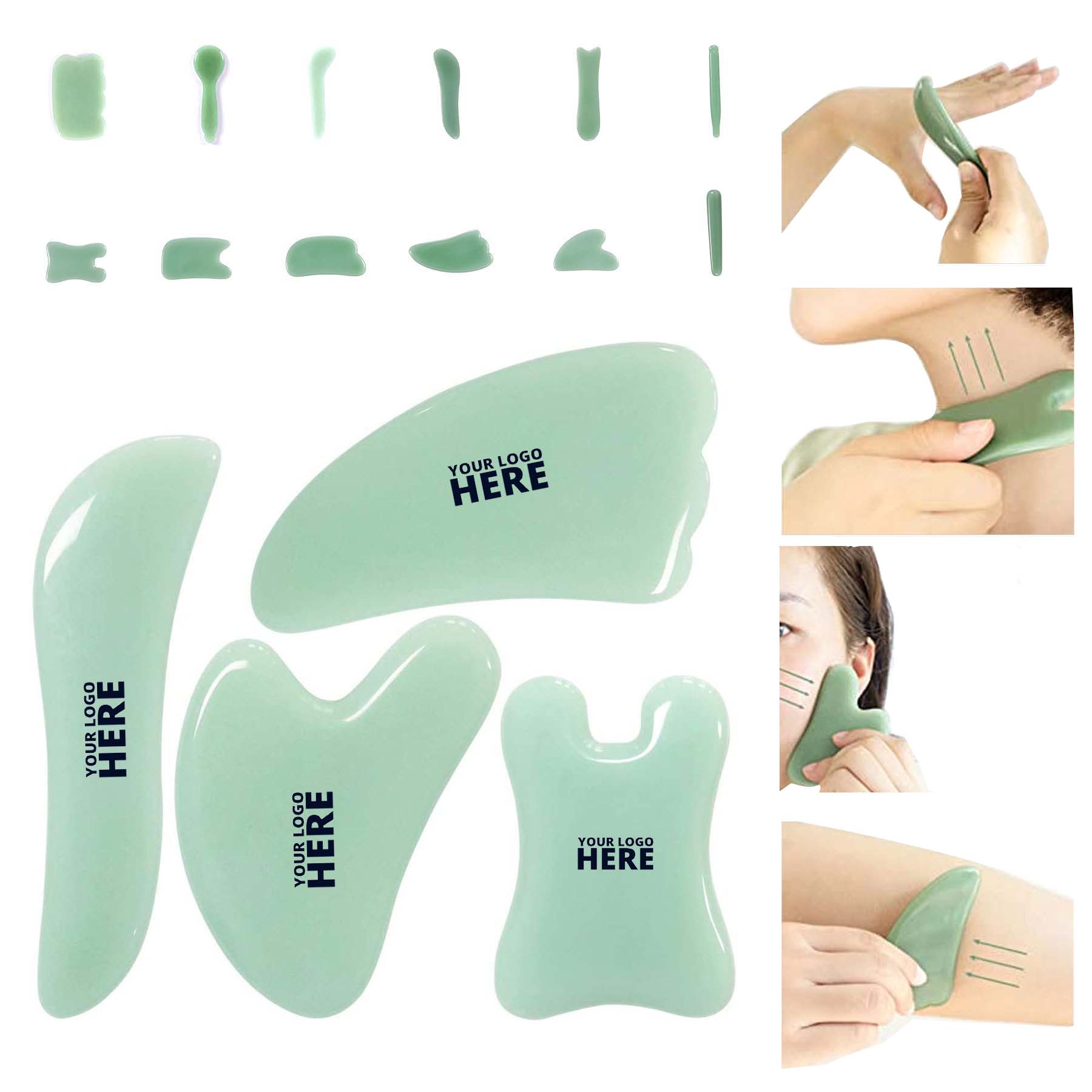 Jade Gua Sha Scraping Massage Tool 2