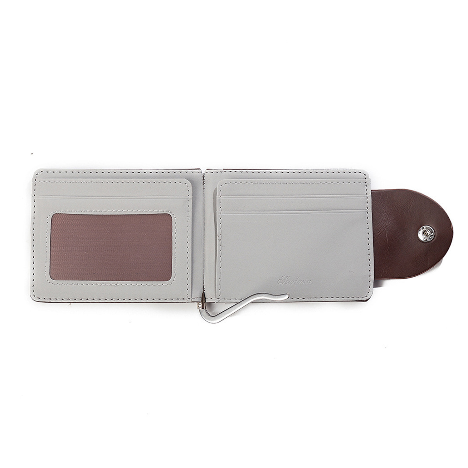 PU Leather Money Clip Card Holder Wallet 2