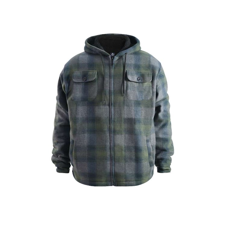 Men's Plaid Berber Sherpa Lined Jackets S-2XL 1