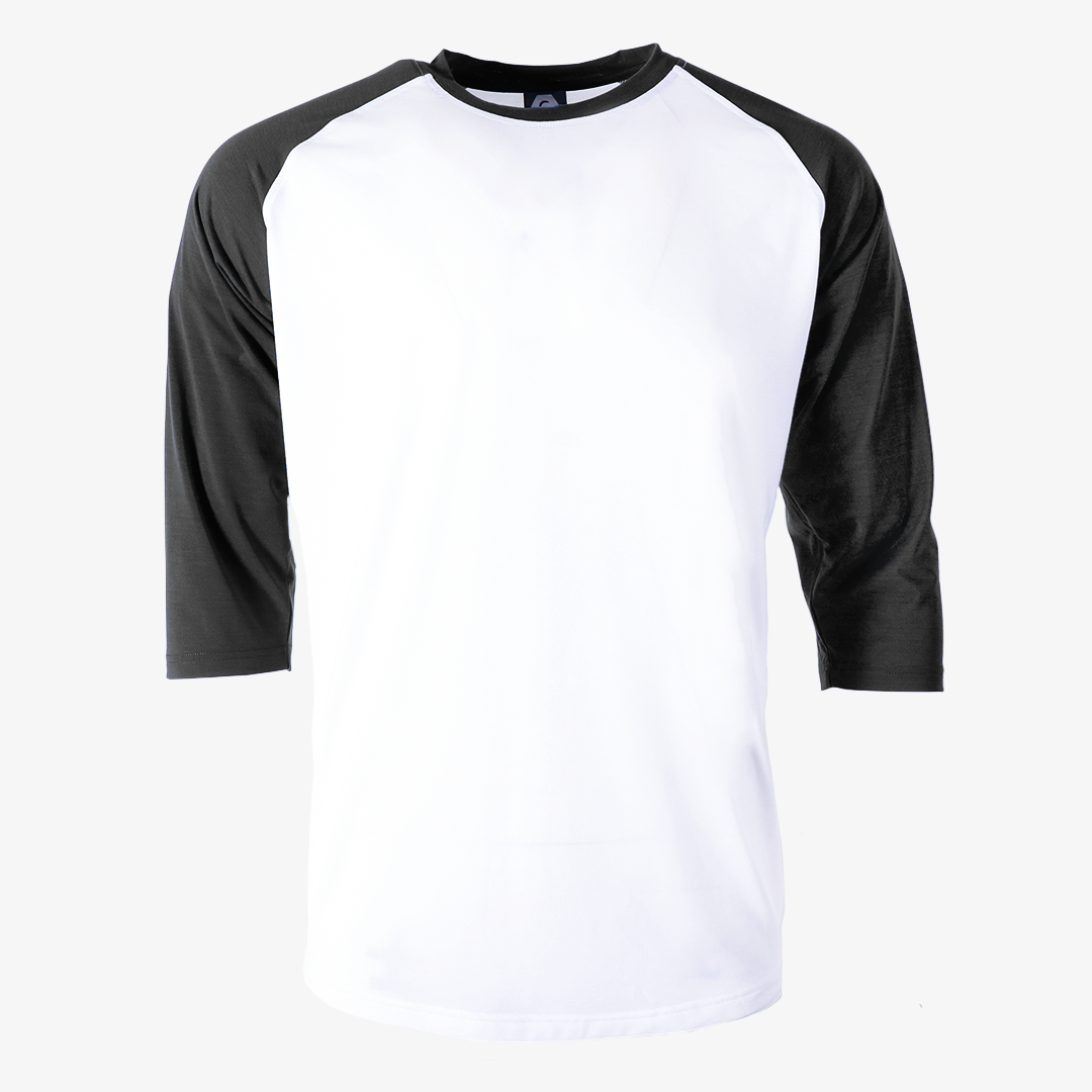 #H215 - Varsity Men's 3/4 Sleeve Baseball Tee White Body 4