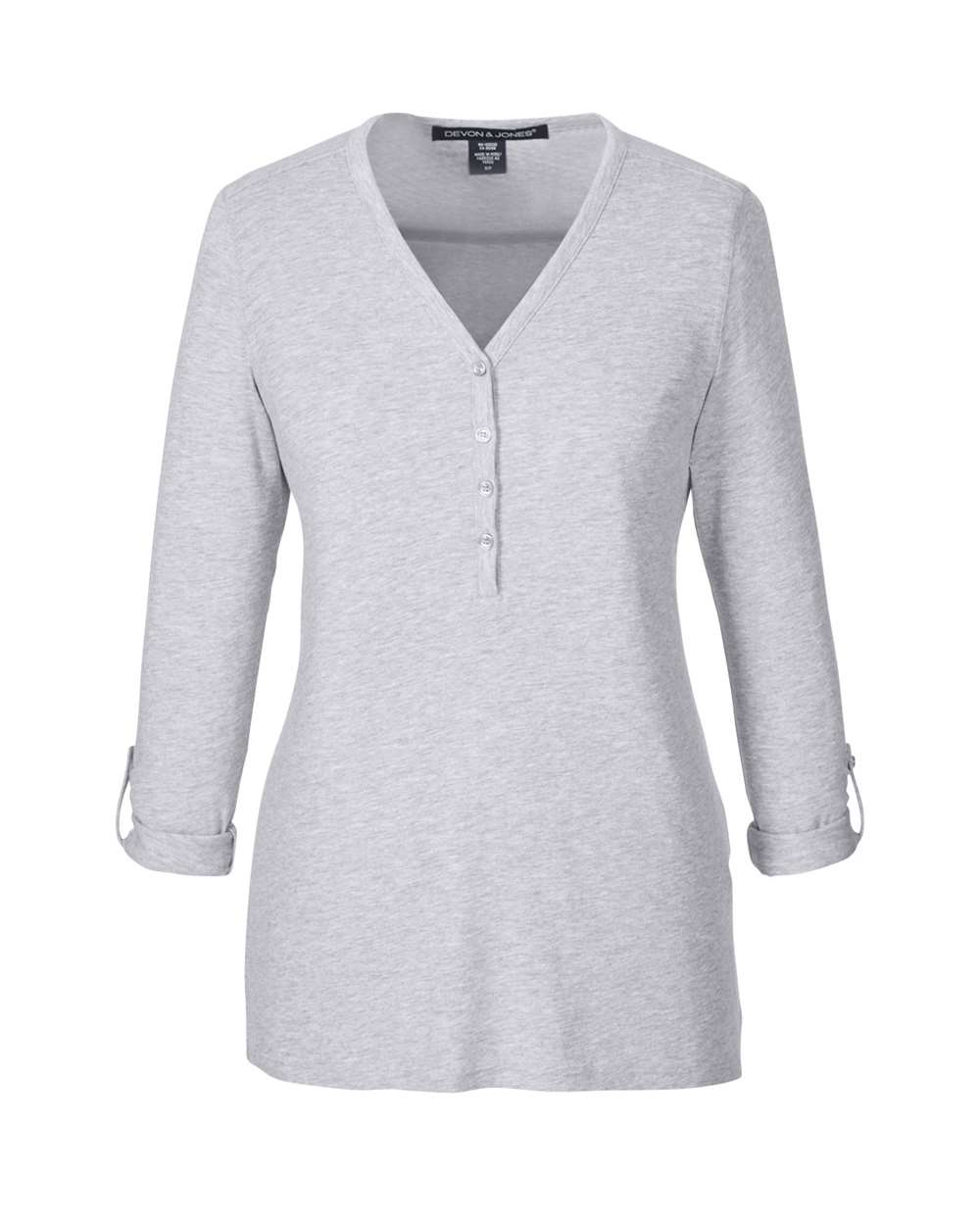 Women's Perfect Fit™ Y-Placket Convertible Sleeve Knit Top - DP186W 49