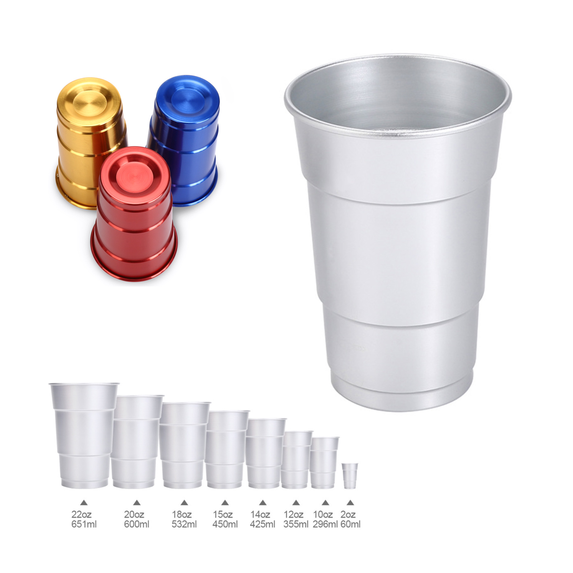 16OZ Reusable Disposable Recyclable Aluminum Cup 1