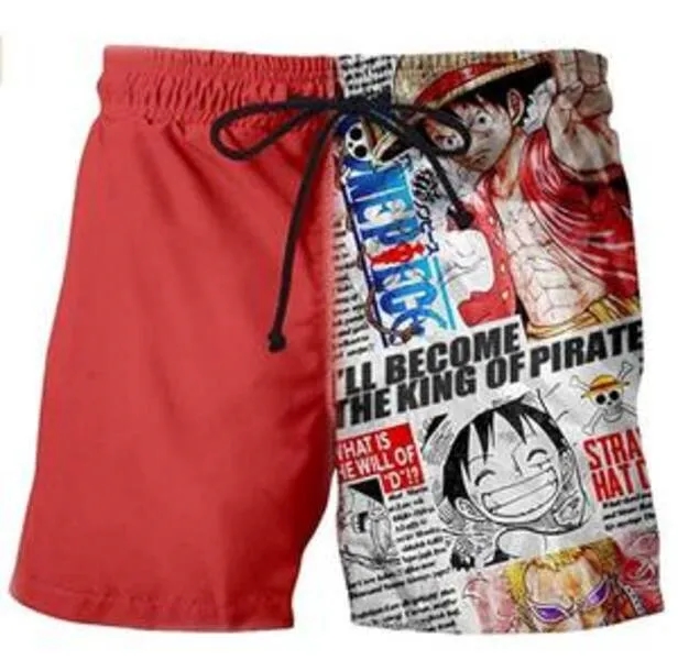 Custom Anime Character Printed 5 Inch Polyester Shorts 2