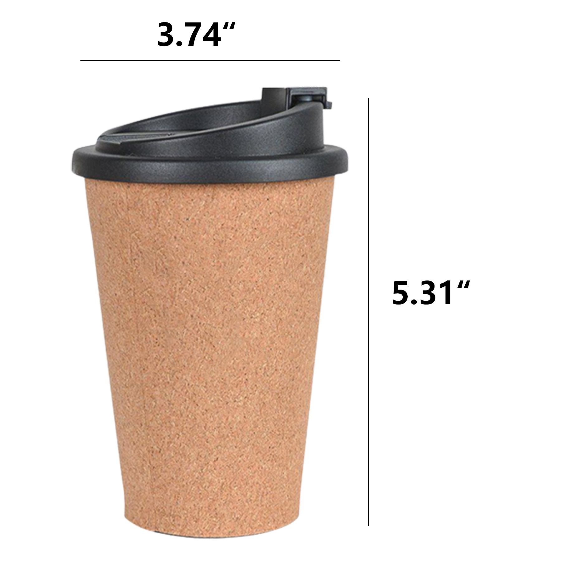 13.5 Oz. Cork Coffee Mug W/Lid 3