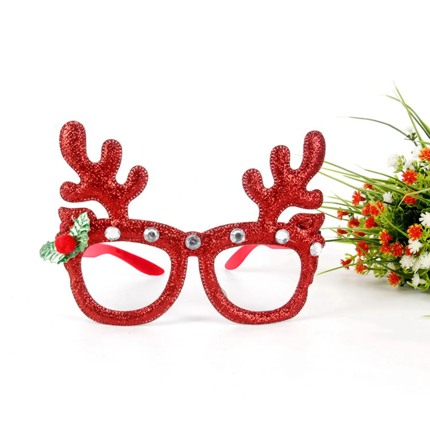 Christmas Party Glasses Glitter Frames 3