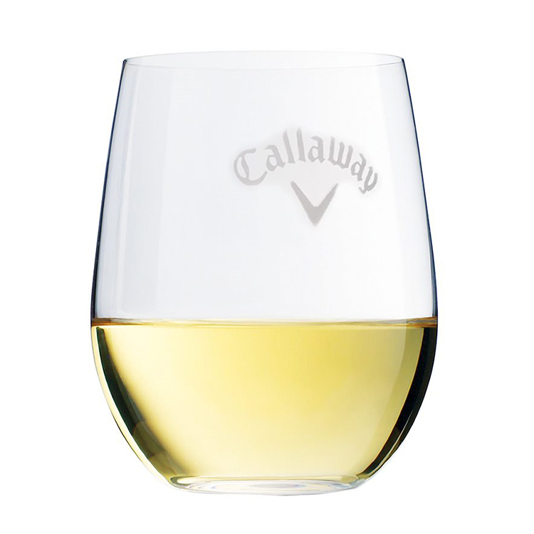 Callaway 15 oz. Stemless Wine Glass, custom glassware with logo imprint 2