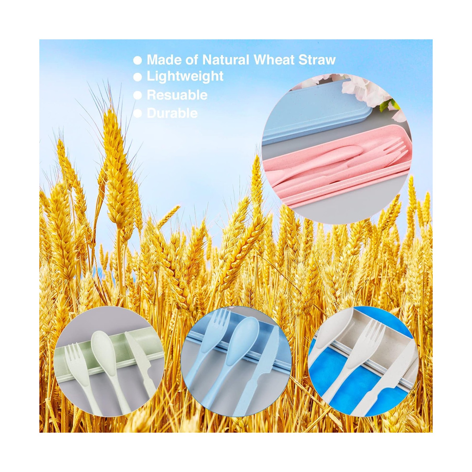 Wheat Straw Cutlery Set 6
