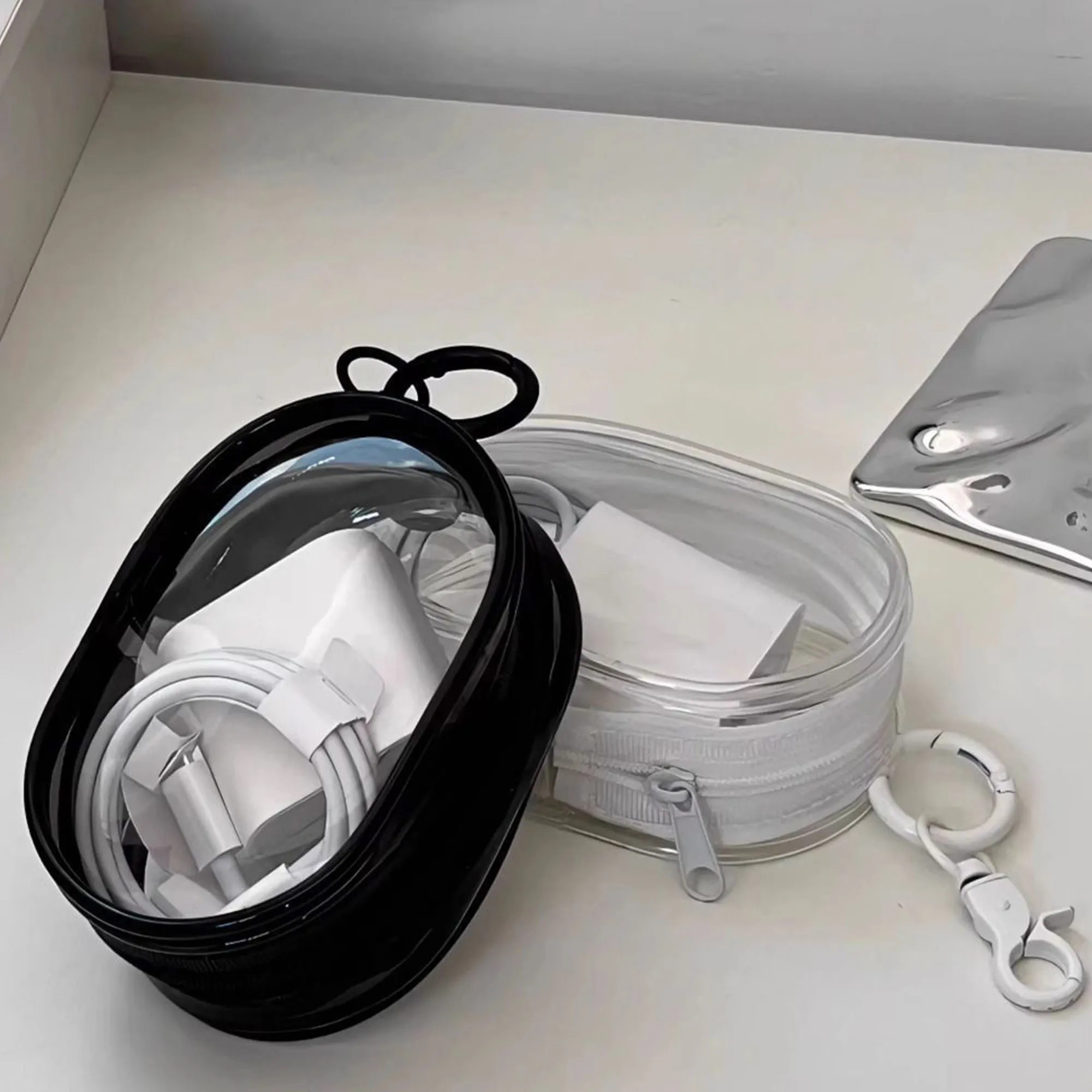 PVC Data Cable Storage Bag With Logo For Collecting 1