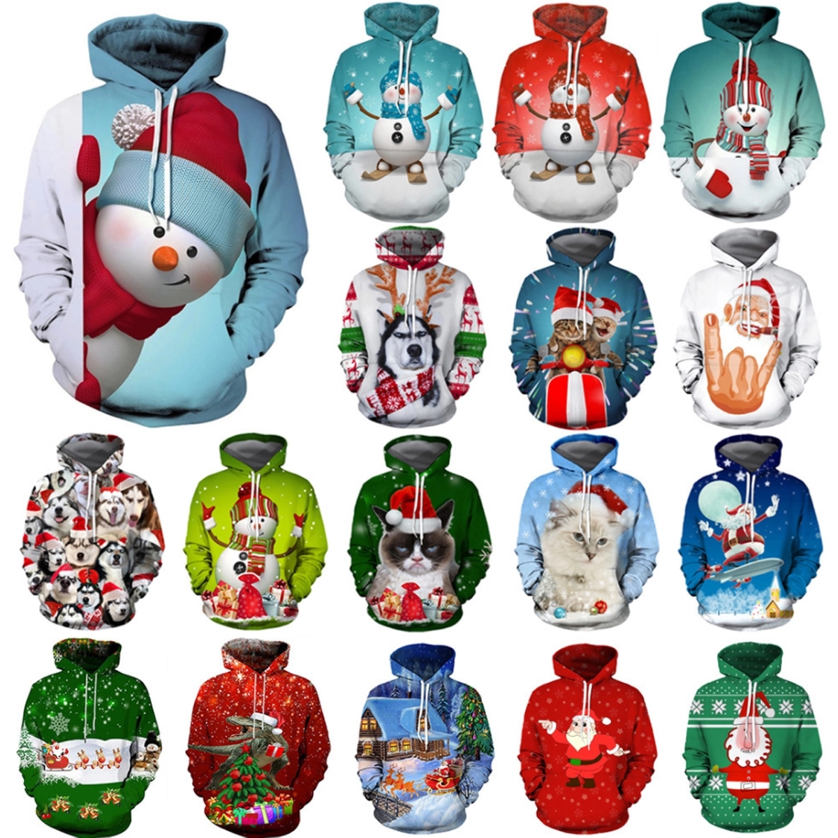 Customize 3D Printed Hoodie Sweatshirt, custom hoodie or sweatshirt with logo imprint 2