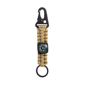 Handmade Paracord Survivor Rope Key Chain With Eagle Beak Carabiner 19