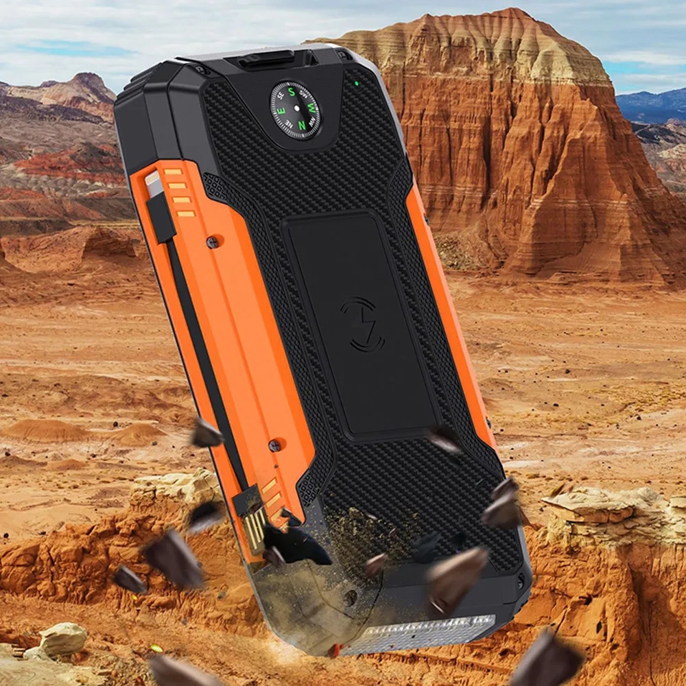 30000mAh Portable Solar Phone Battery Panel Charger 6