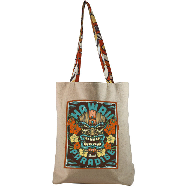Bottom Gusset Cotton Tote, with Sublimated Handles & Liner 6