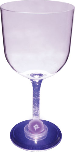 14oz Light Up Standard Stem Plastic Wine Goblet 20