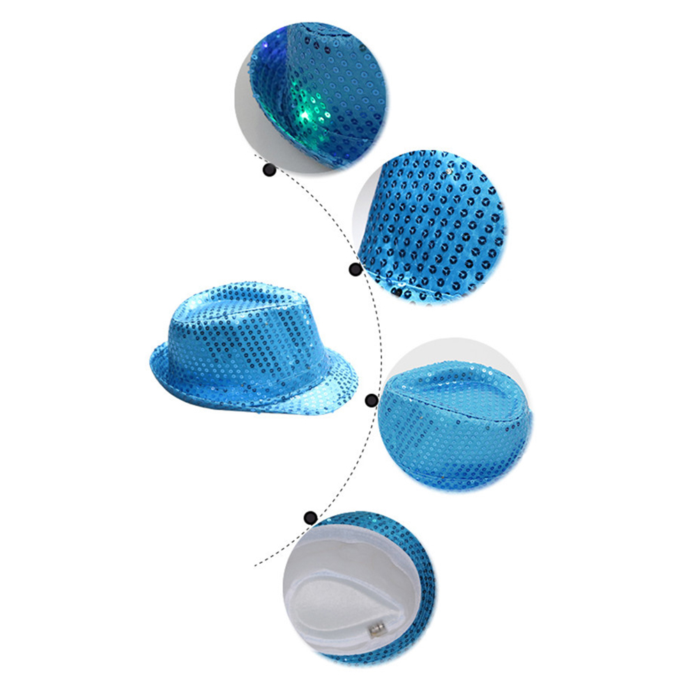LED Luminous Sequin Jazz Hat 3