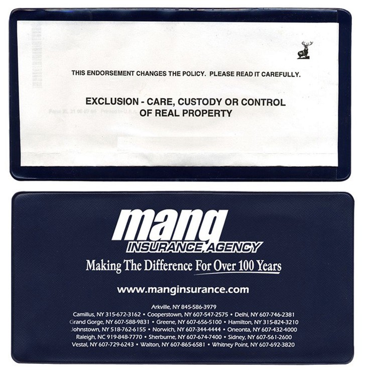 Policy Holder (open on short side) 7