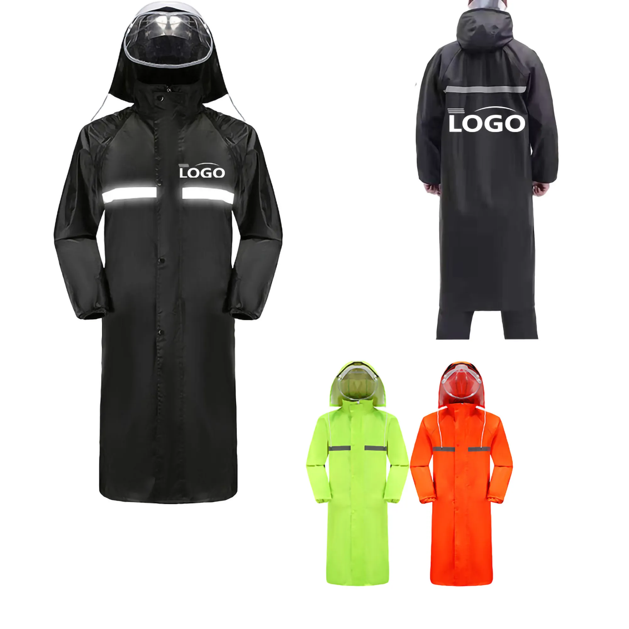 Long Raincoats Outdoor Waterproof Breathable Anti-storm 5