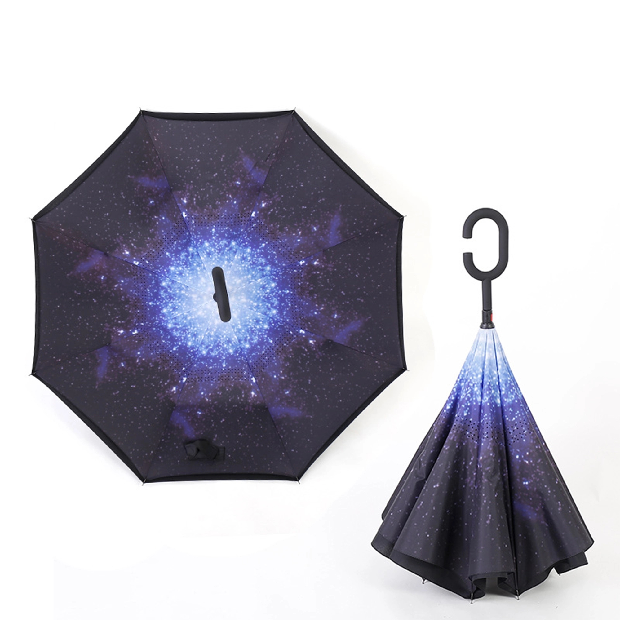 48" Arc Reverse Umbrella with C-Shaped Handle 7