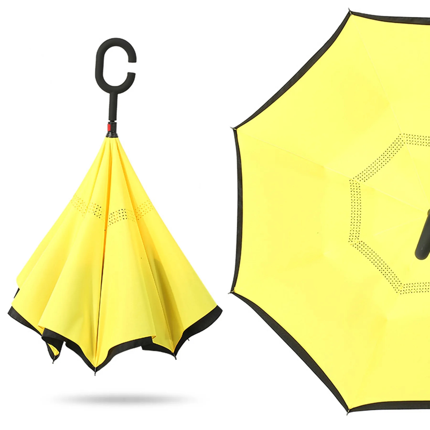 48" Arc Double Layers Car Use Inverted Umbrella 5