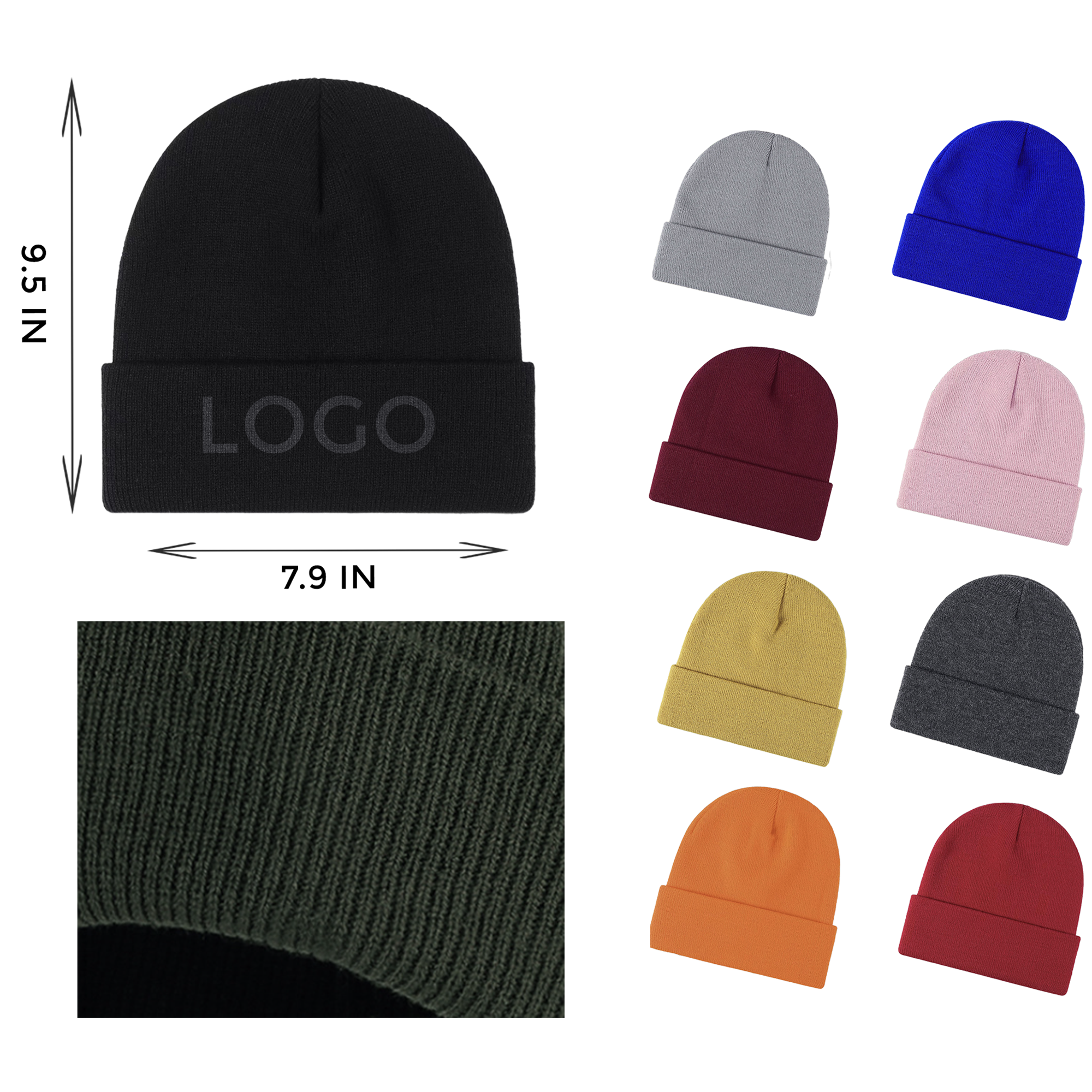 MOQ 10 PCS Comfortable Cold Proof Knitted Hat 2