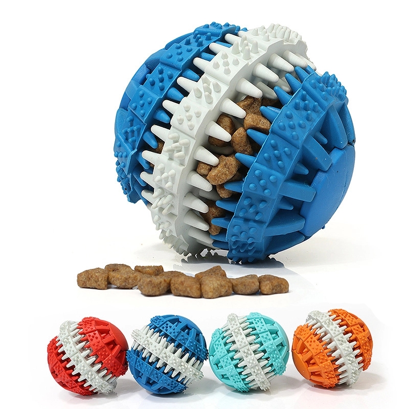 Rubber Dog Chewing Balls Soft Cleaning Teeth Toys 1