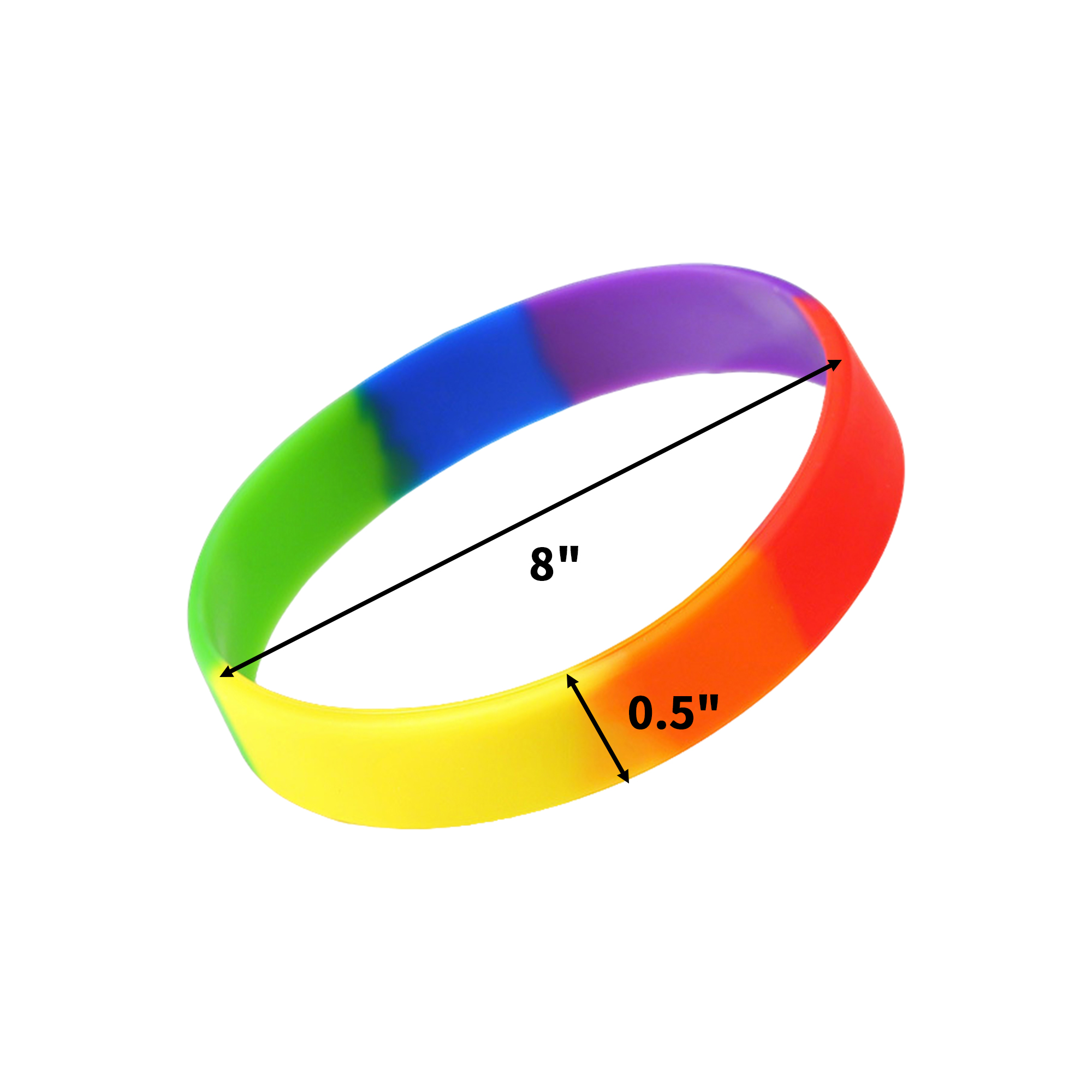 Two Color Segmented Silicone Wristband 4