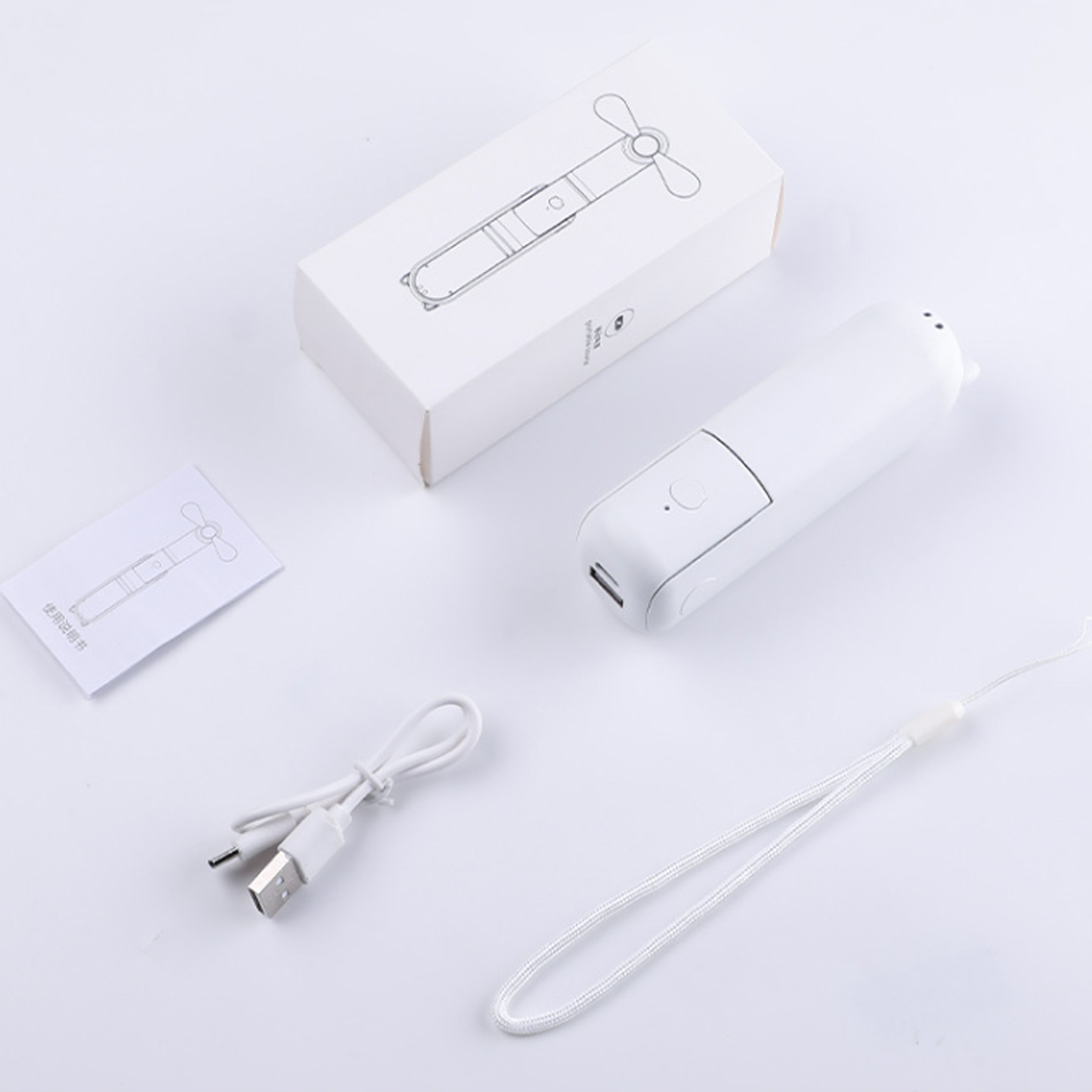 Portable Usb Rechargeable Mini 2-In-1 Handheld Kitten Fan 2