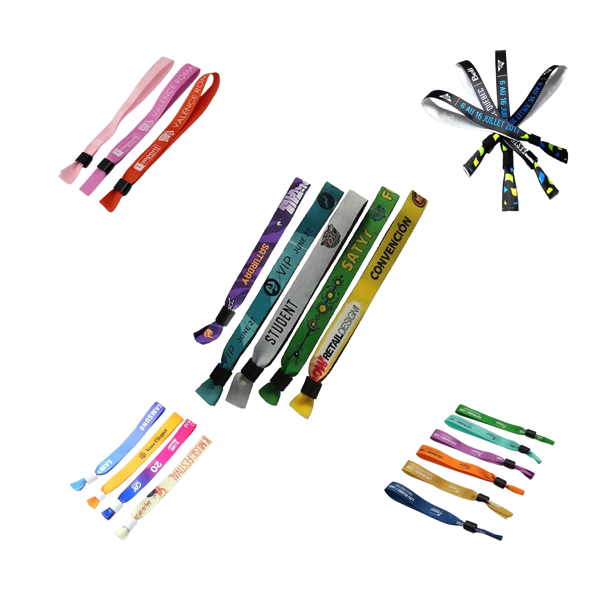 Custom Disposable Fabric Bracelet Woven Wristbands MOQ50 1