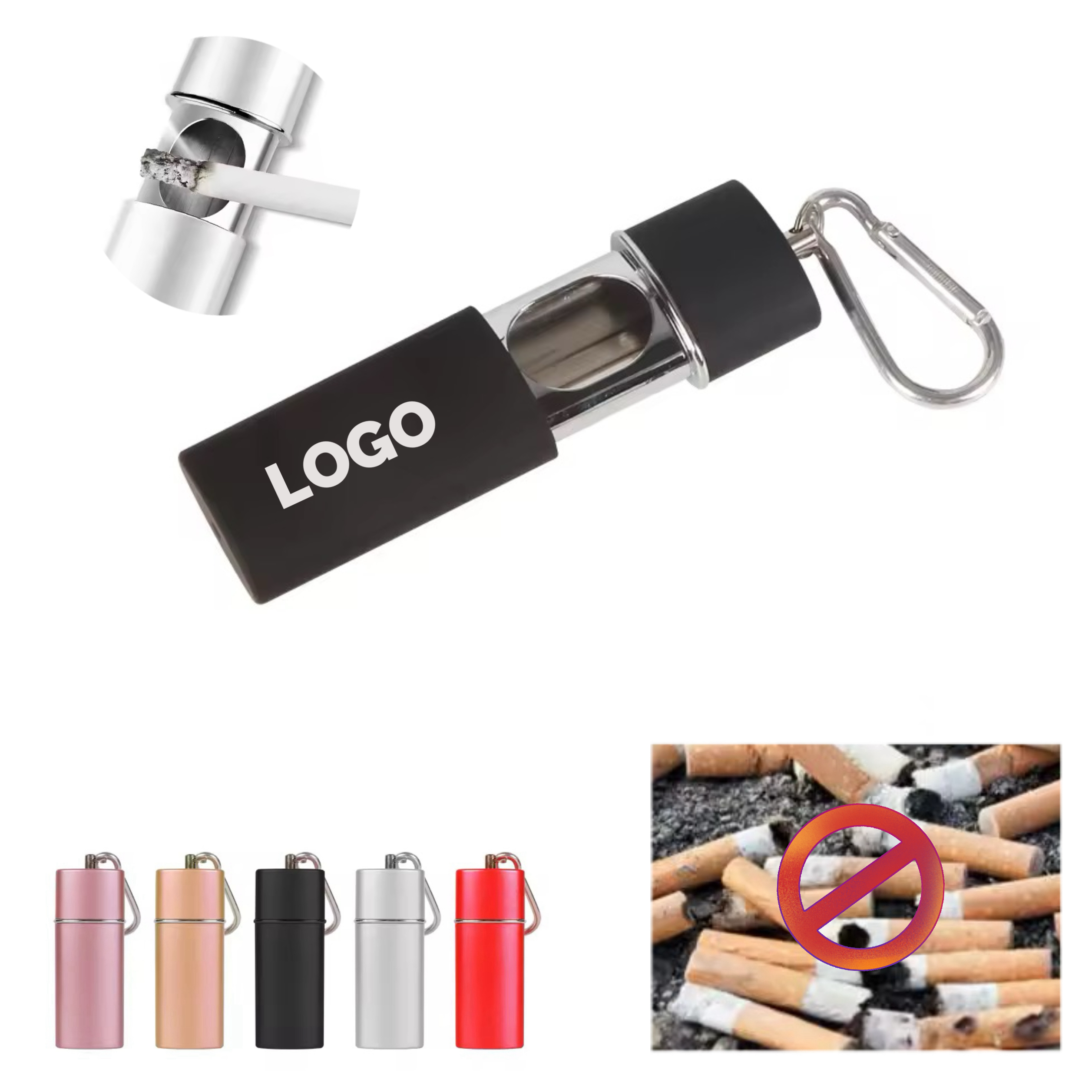MOQ 10 pcs Portable Metal Ashtray 1