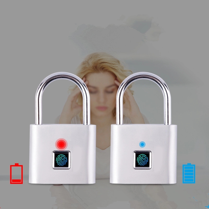 USB Charging Waterproof Fingerprint Pad Lock 2
