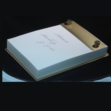SOLID BRASS MEMO PAD 1