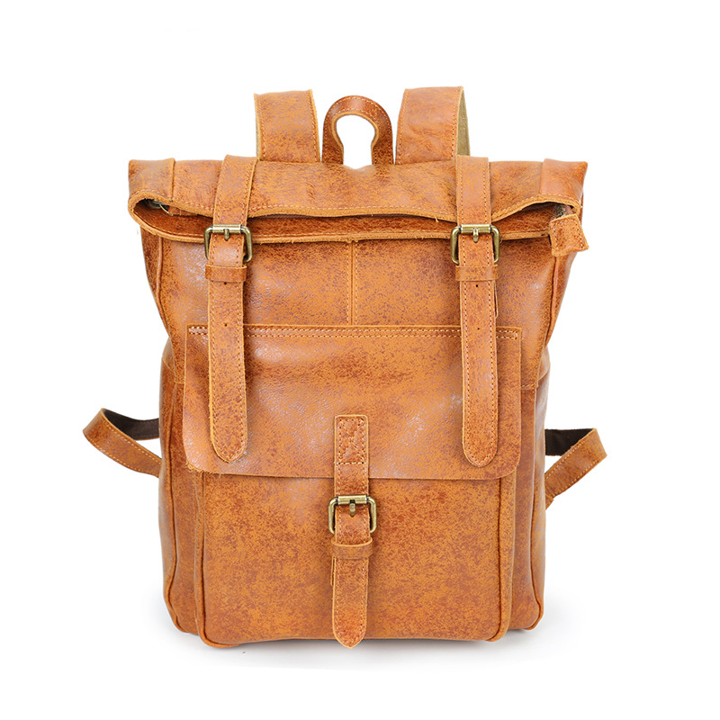 Large Waterproof Leather Backpack for Men and Women 4