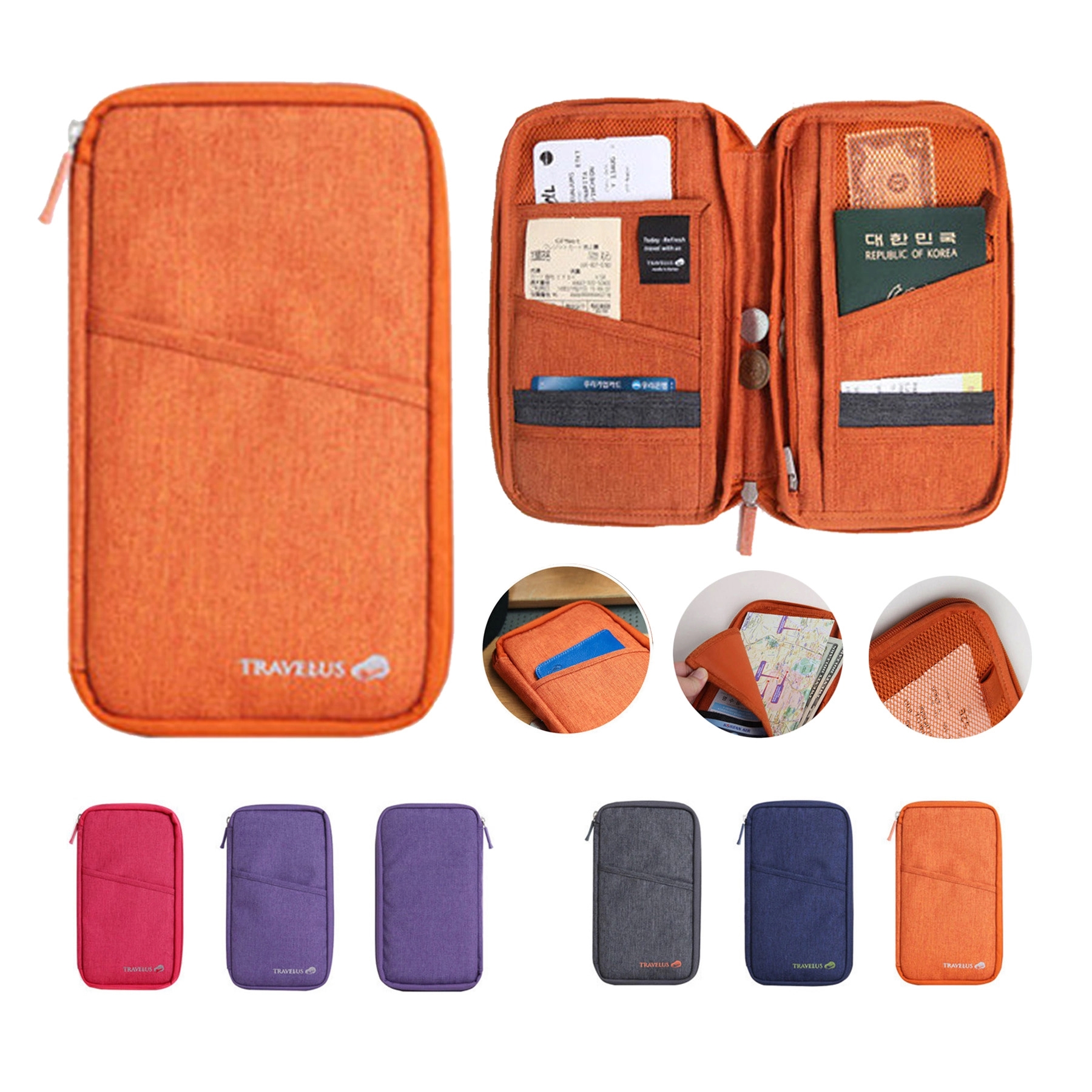 RFID Travel Passport Wallet Organizer Bag 2