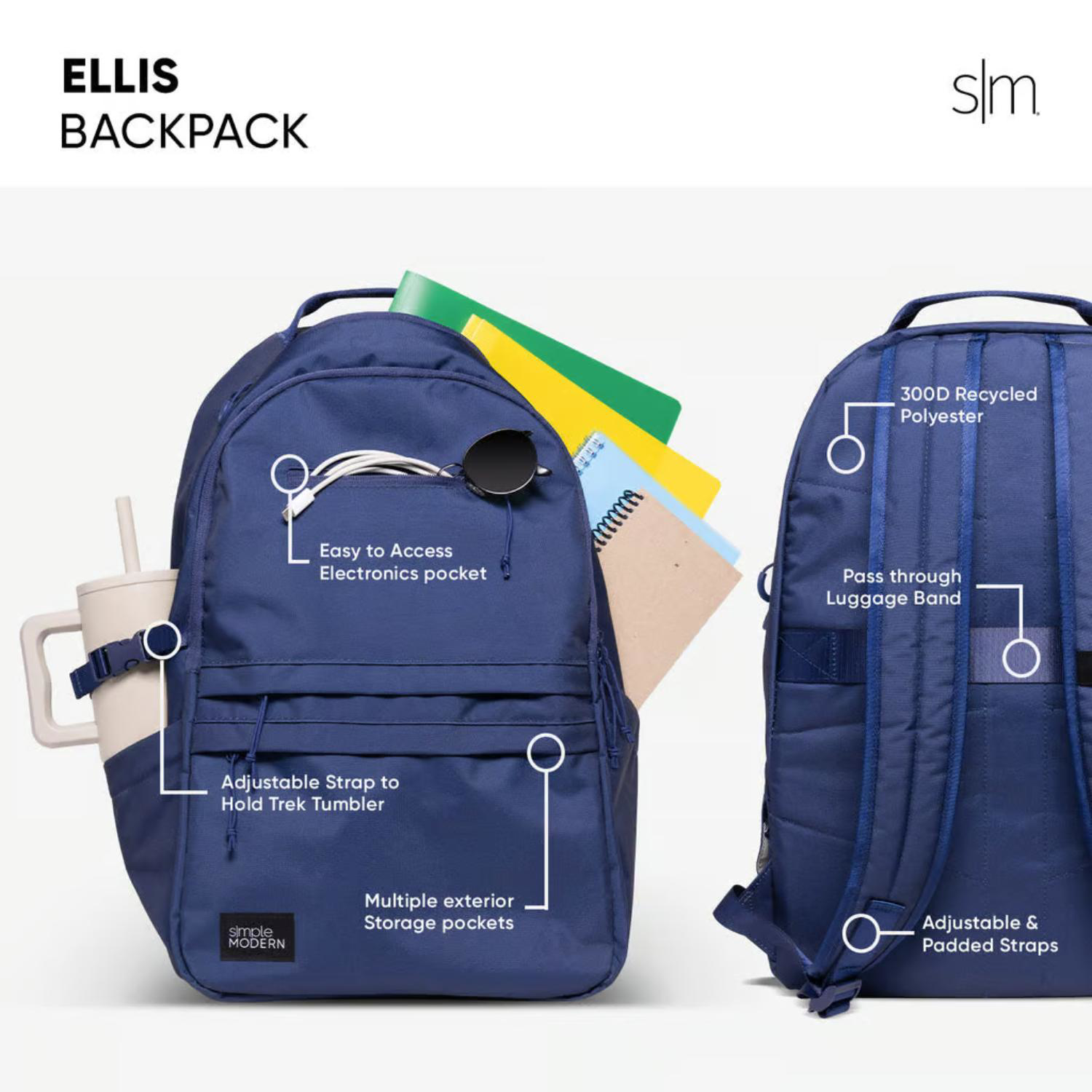 Simple Modern® Recycled 25L Ellis 16" Laptop Backpack 5