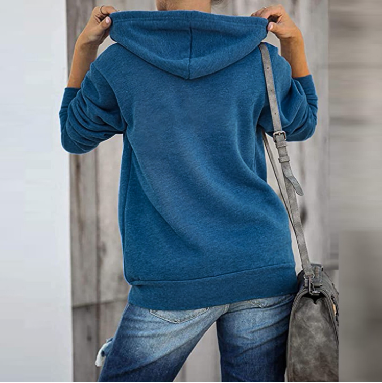 Women'S Color Block Zip Up Hoodie Sweatshirt/Long Sleeve 11