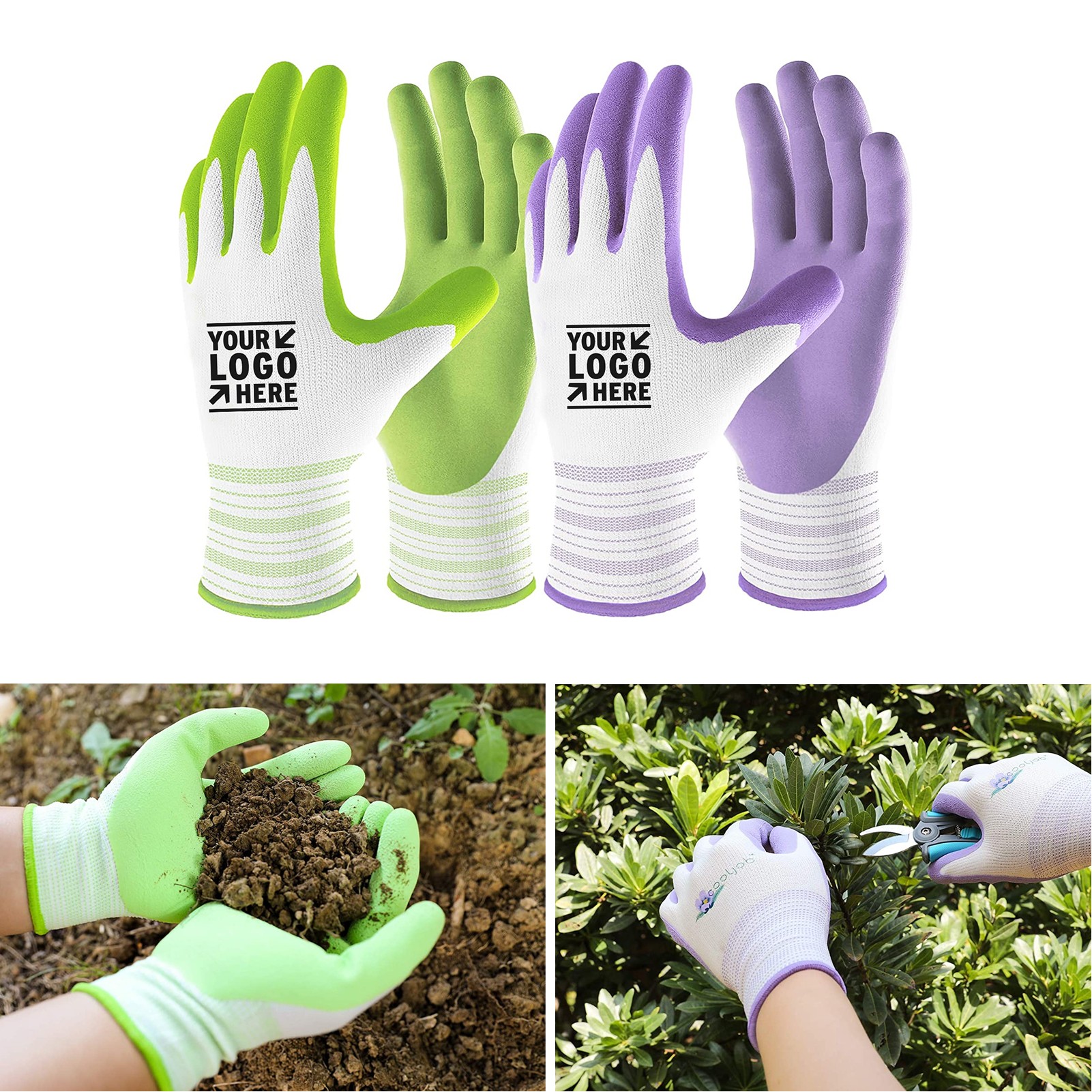 Breathable Rubber Coated Yard Garden Gloves 2